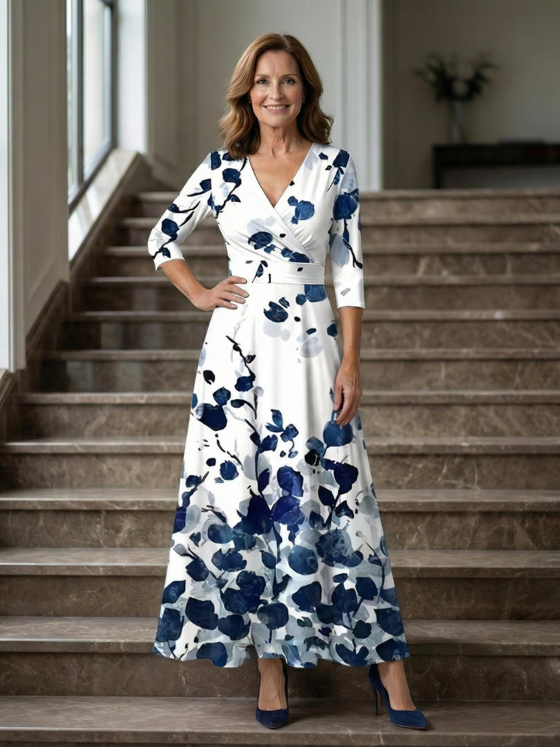 Aveline™ | Floral Wrap Maxi Dress