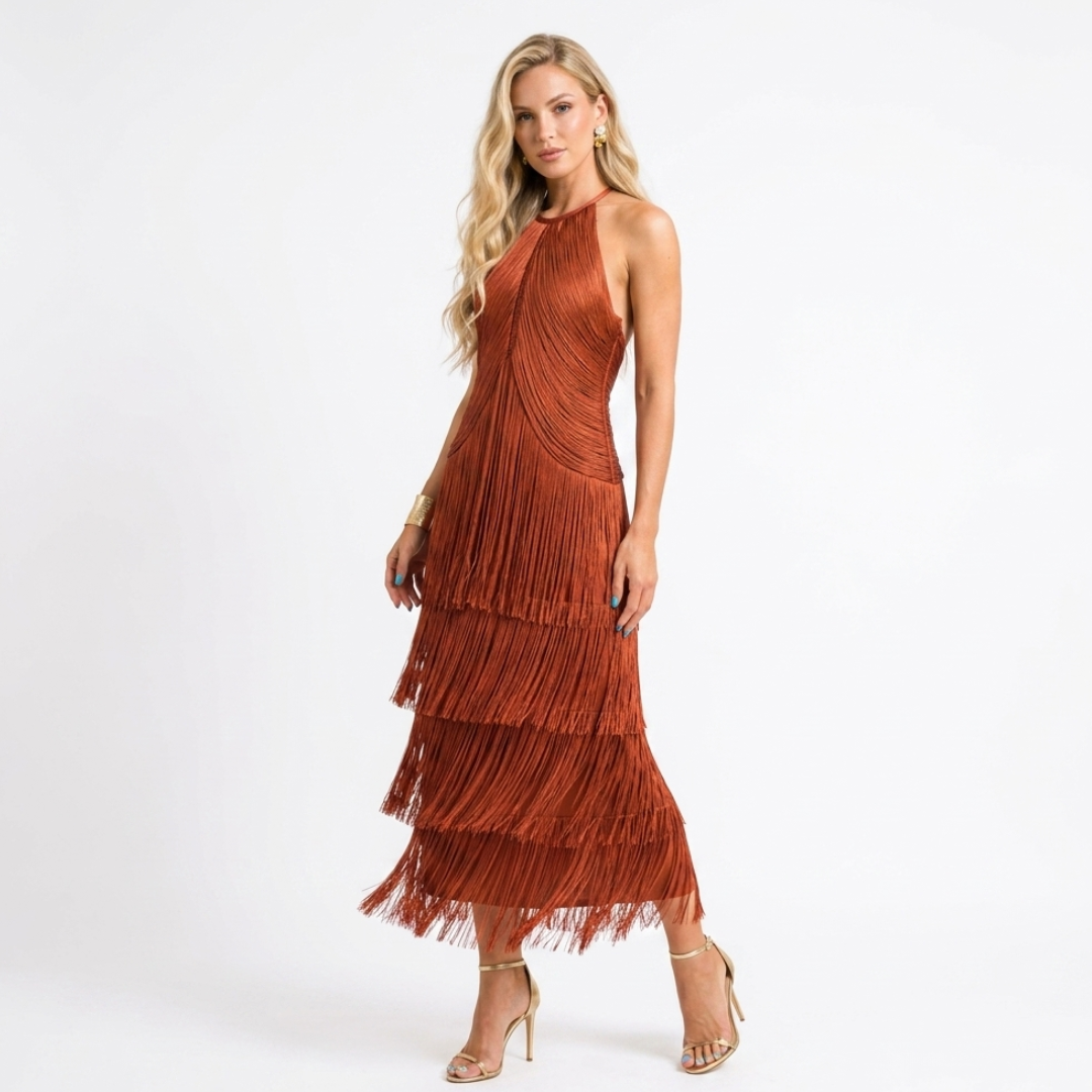 Aveline™ | Long Sleeve Midi Dress