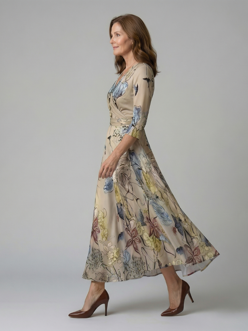 Aveline™ | Floral Wrap Maxi Dress