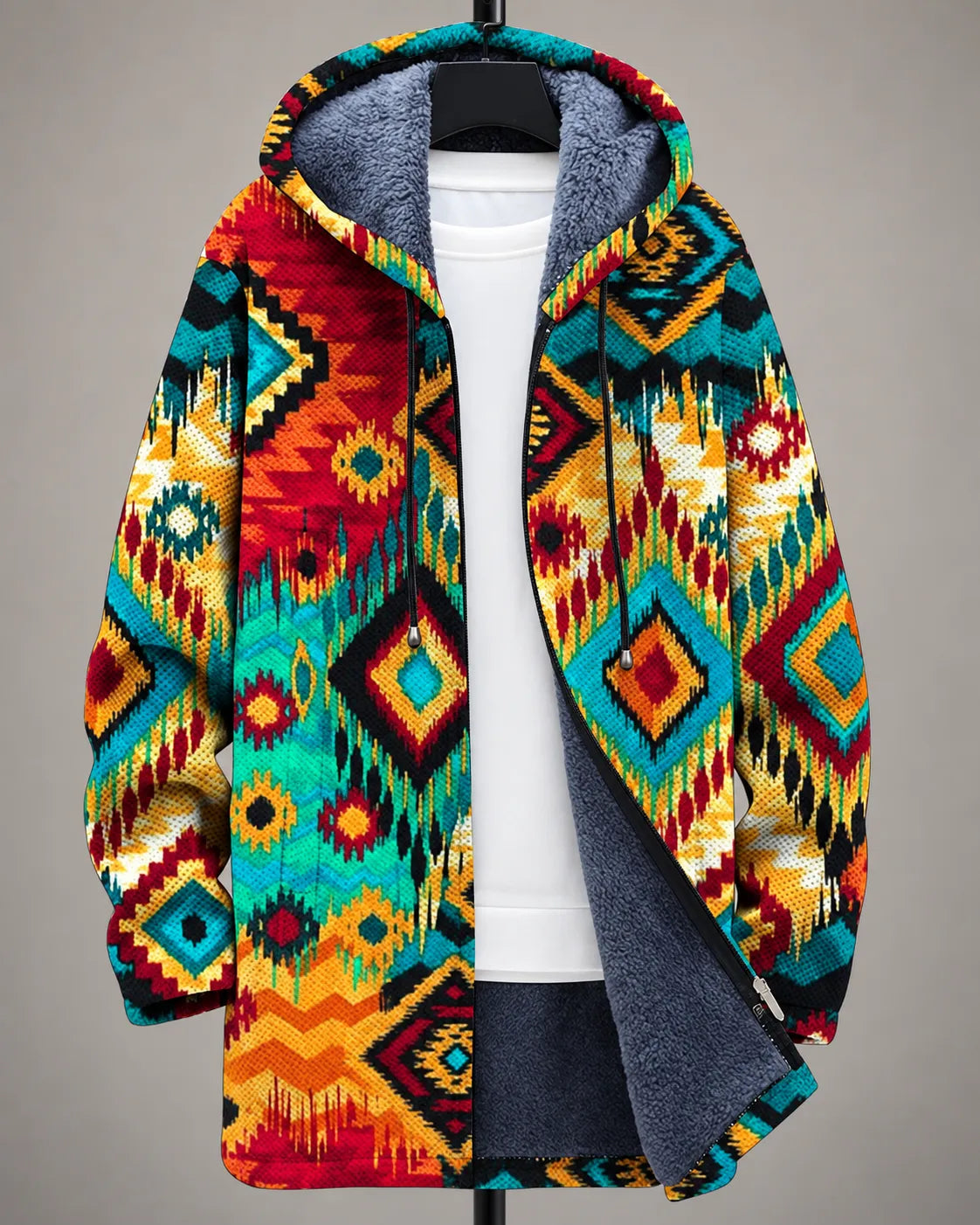 Amara Heritage Art-Print Hooded Jacket