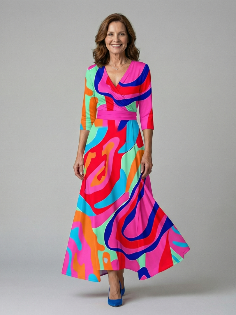 Aveline™ | Floral Wrap Maxi Dress