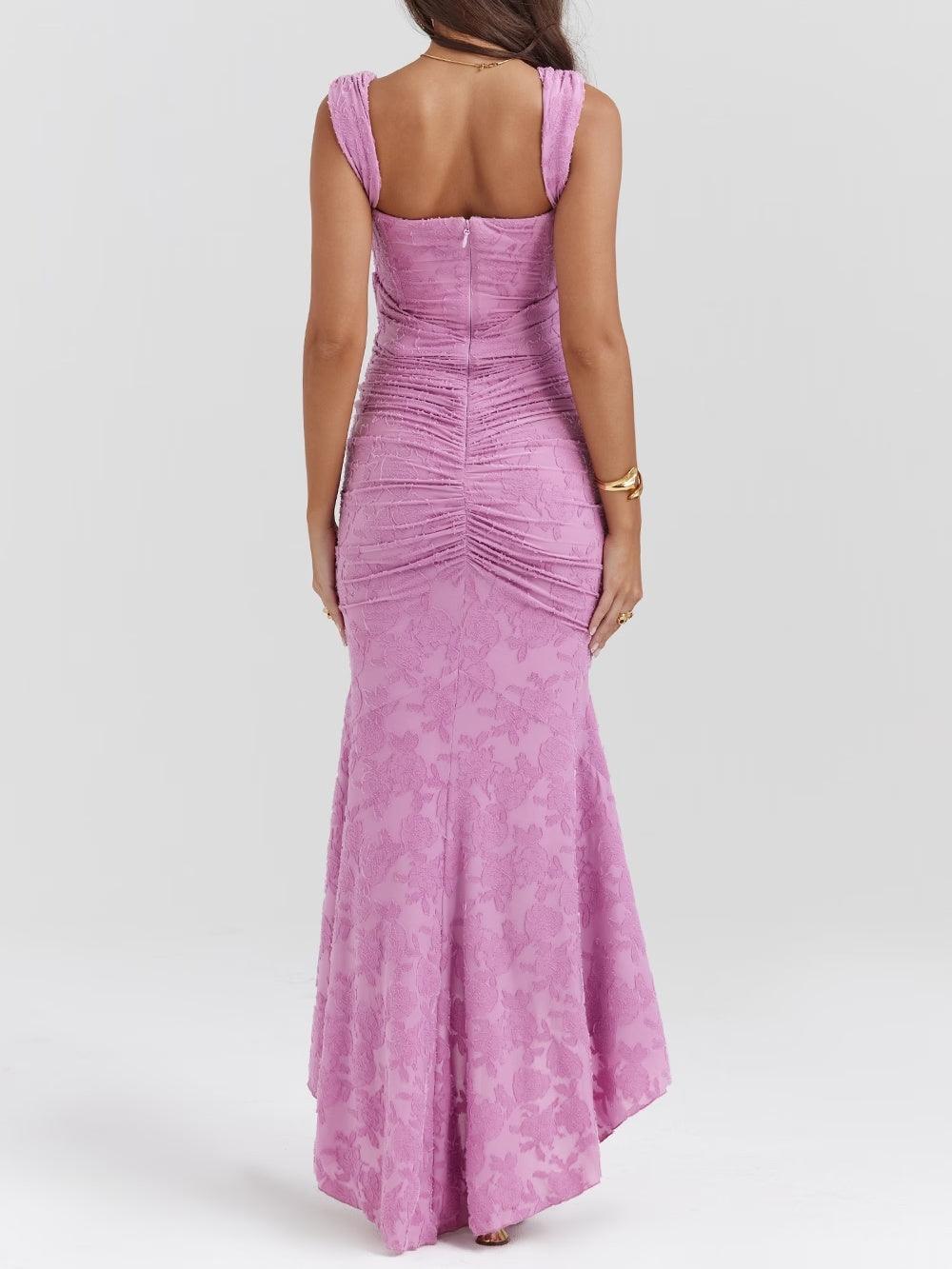 Aveline™ | Lace Fishtail Midi Dress