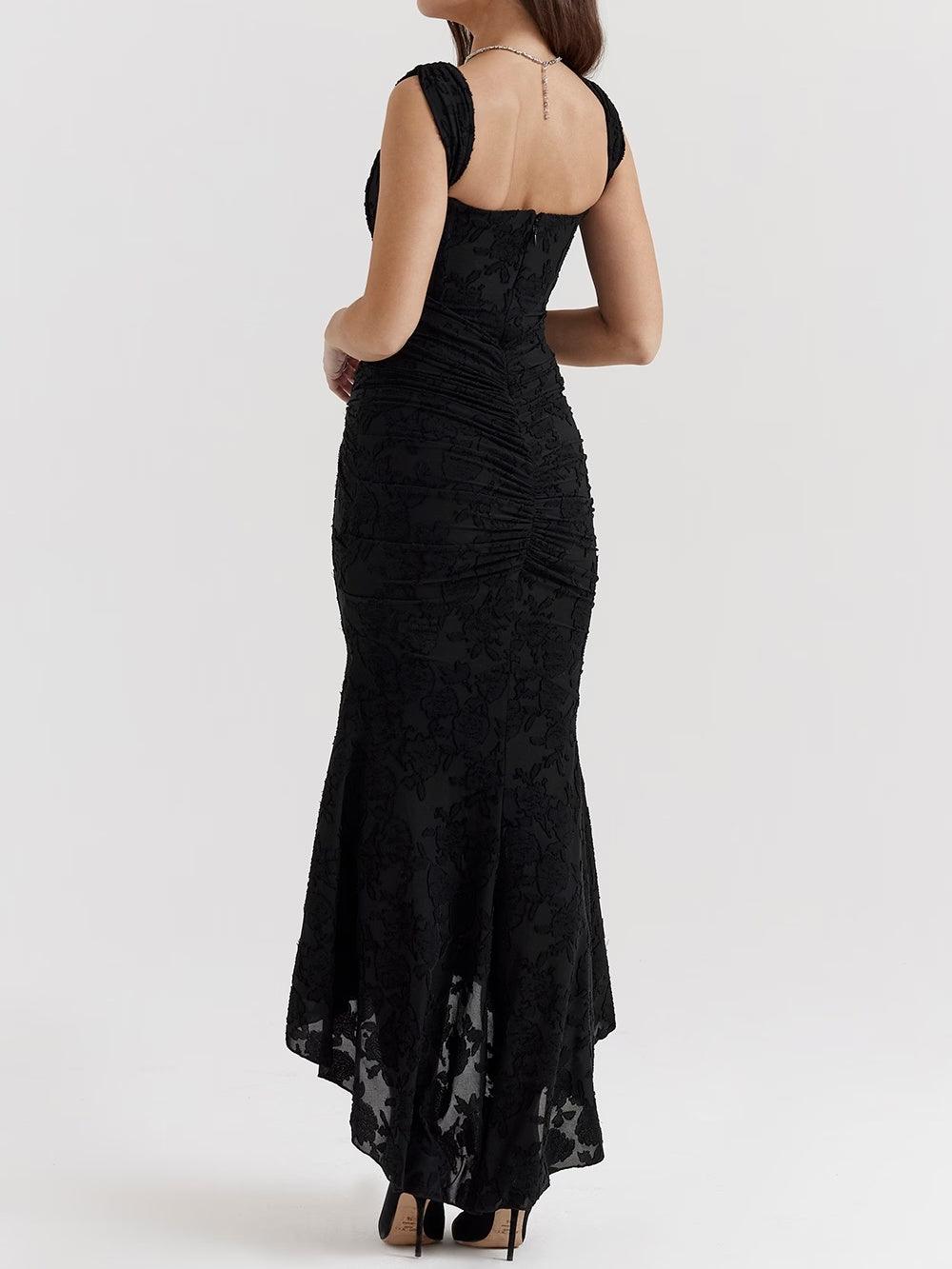 Aveline™ | Lace Fishtail Midi Dress