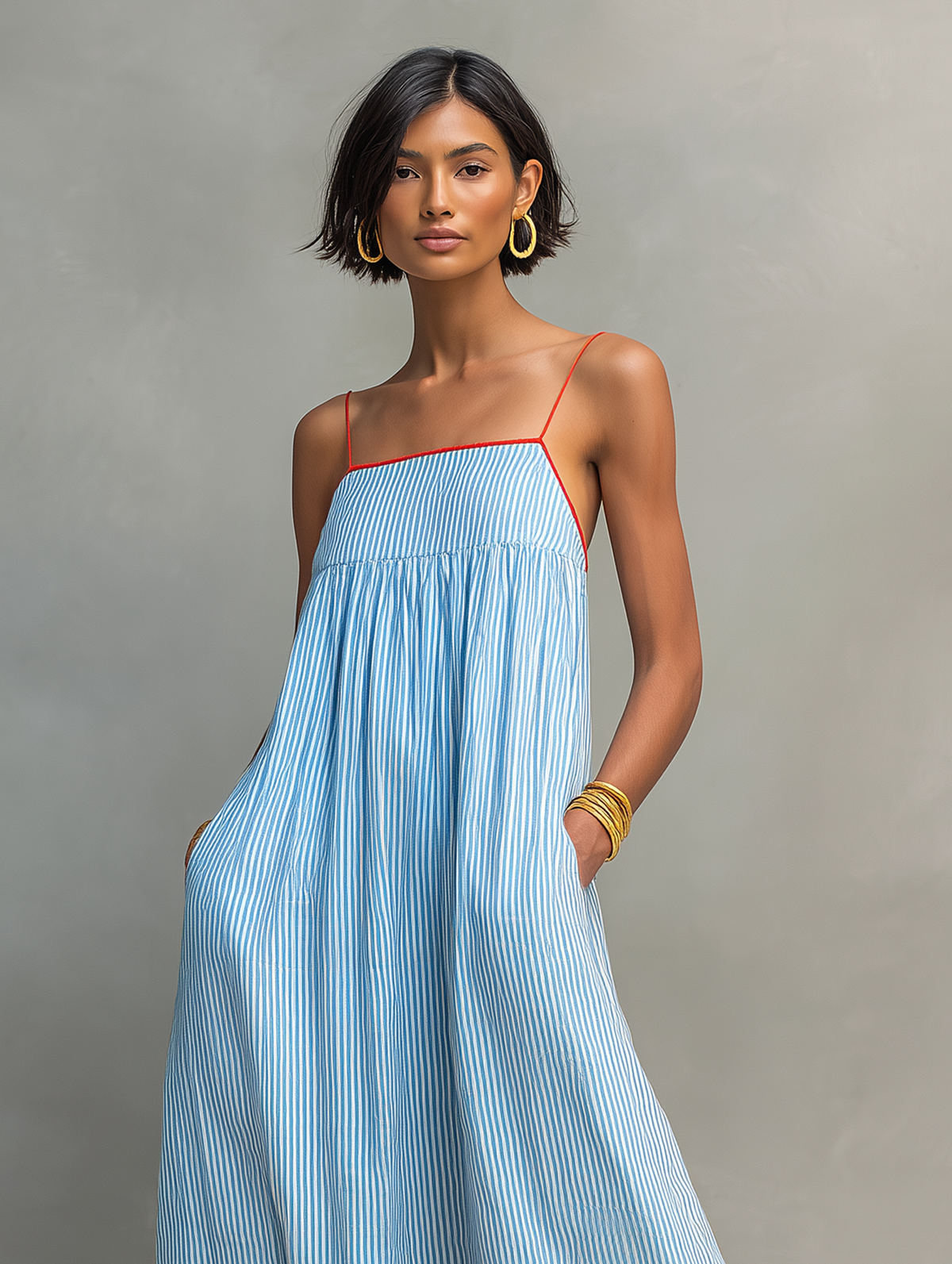 Aveline™ | Striped Maxi Dress