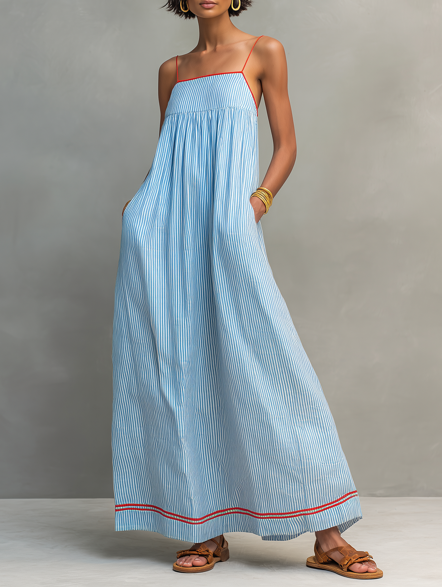 Aveline™ | Striped Maxi Dress