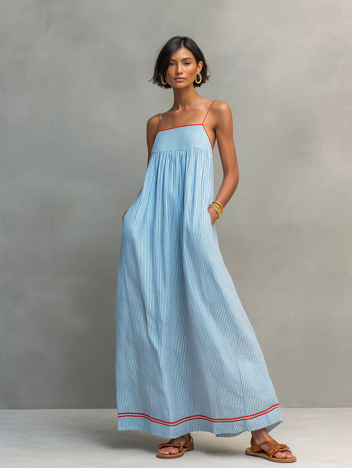 Aveline™ | Striped Maxi Dress
