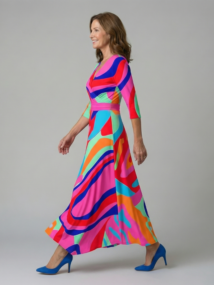 Aveline™ | Floral Wrap Maxi Dress