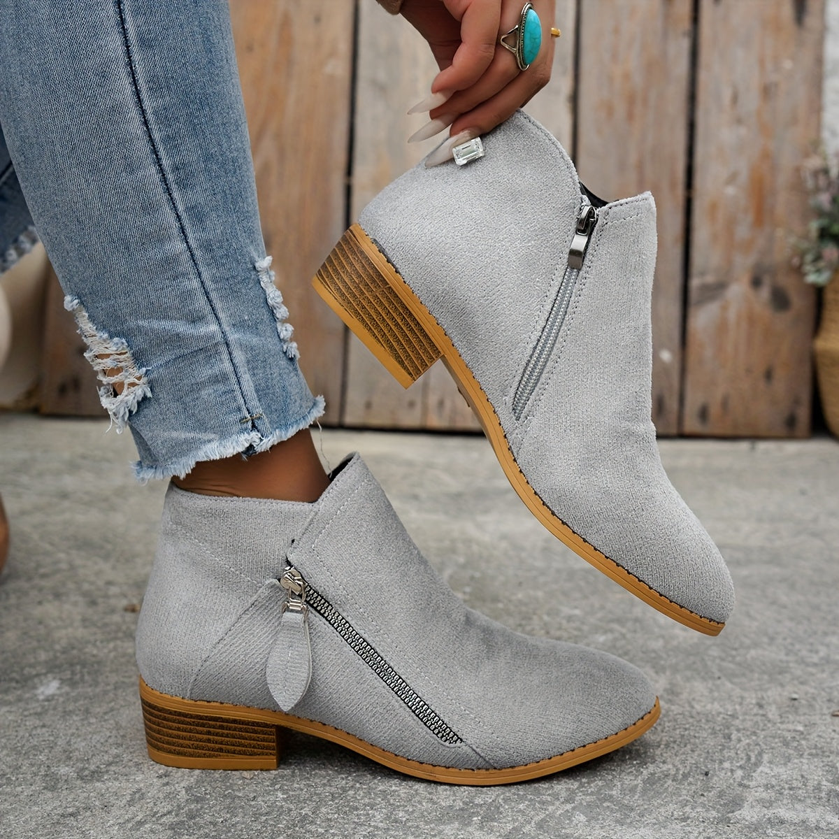 Lona | Stylish Suede Ankle Boots