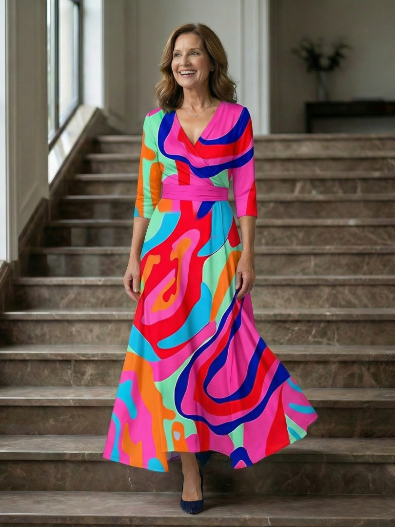 Aveline™ | Floral Wrap Maxi Dress