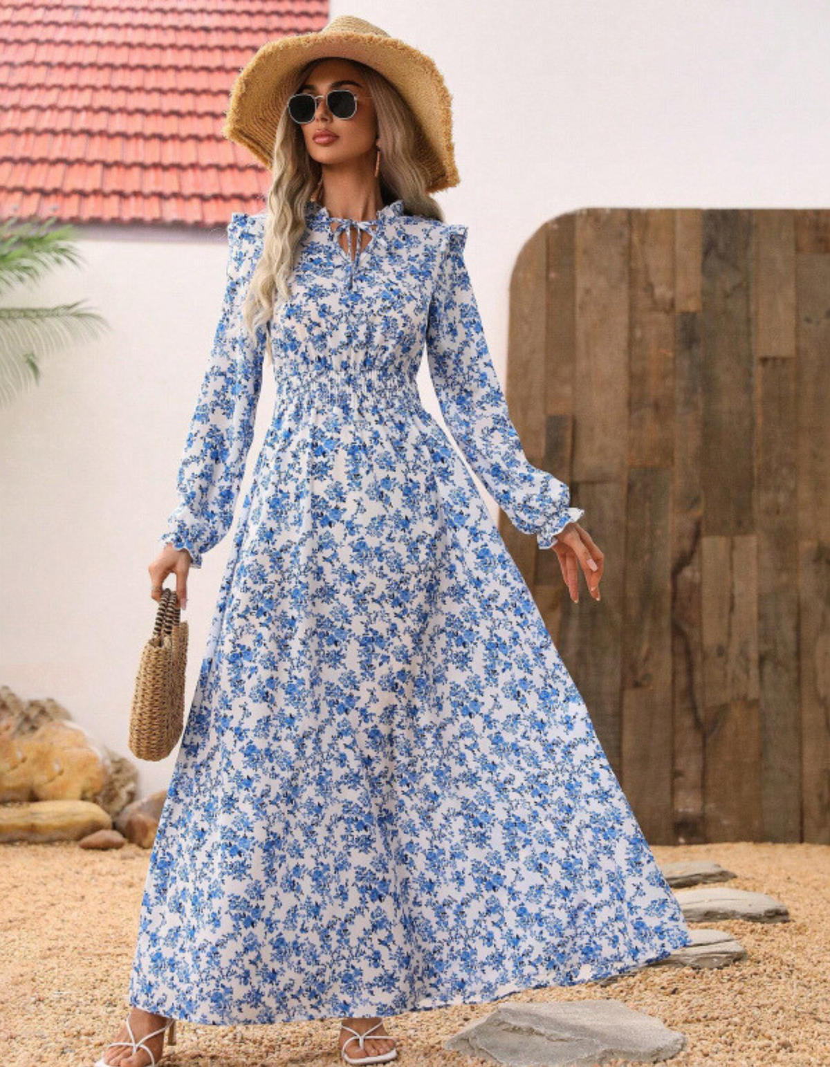 Aveline™ | Romantic Long-Sleeve Maxi Dress