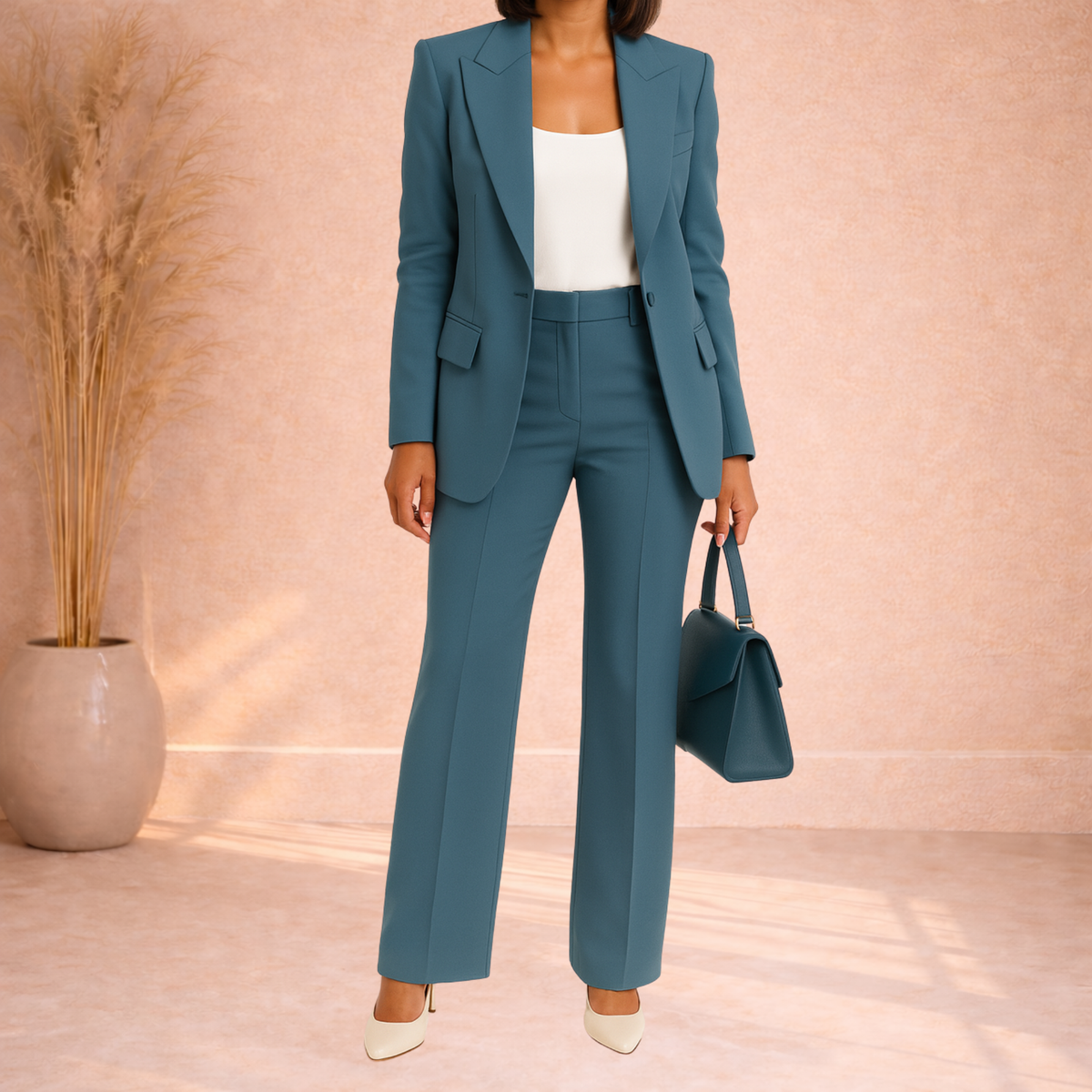 Quinn | Two-Piece Blazer Set with Wide Trousers