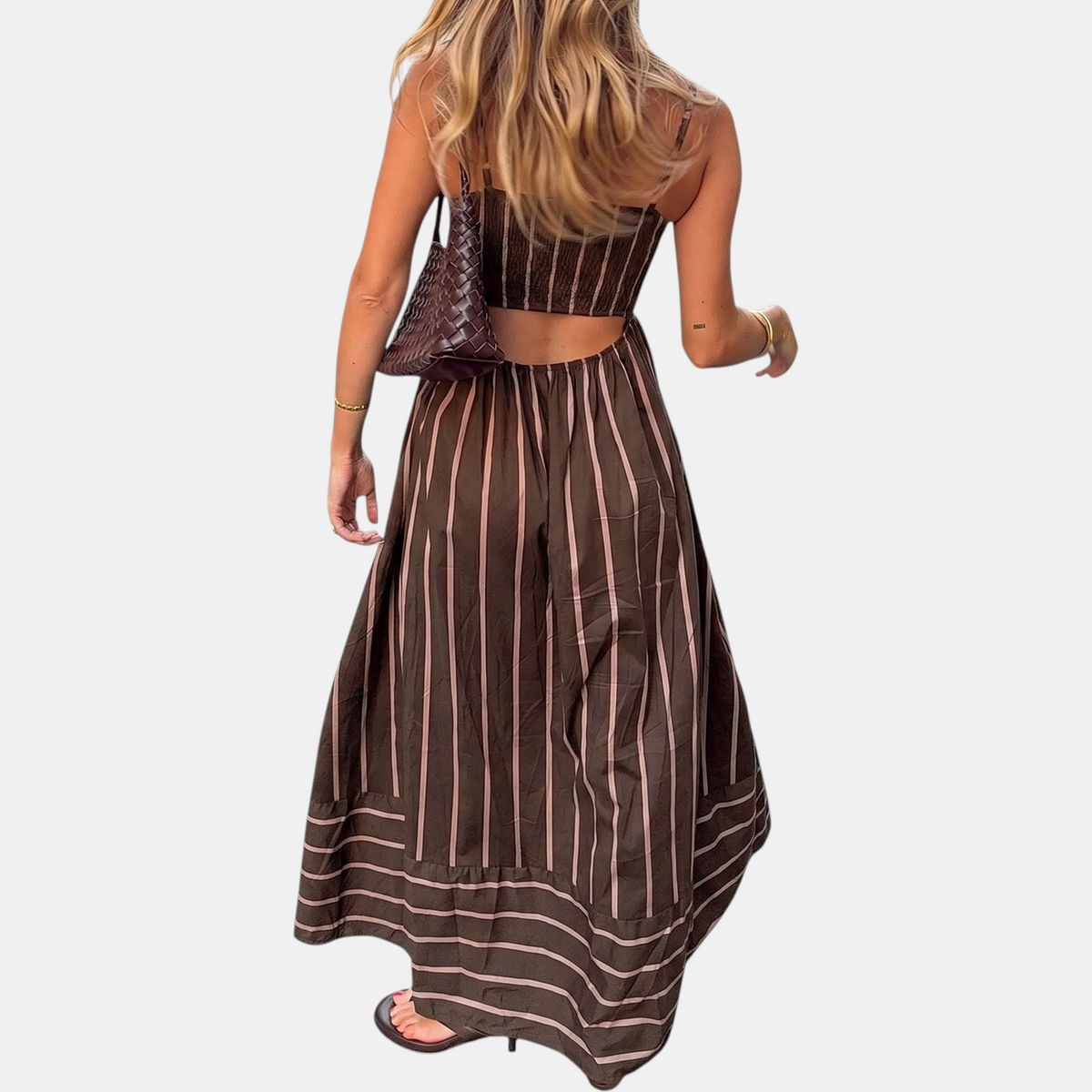 Women's Thin Strap Square Neck Vacation Maxi Dress