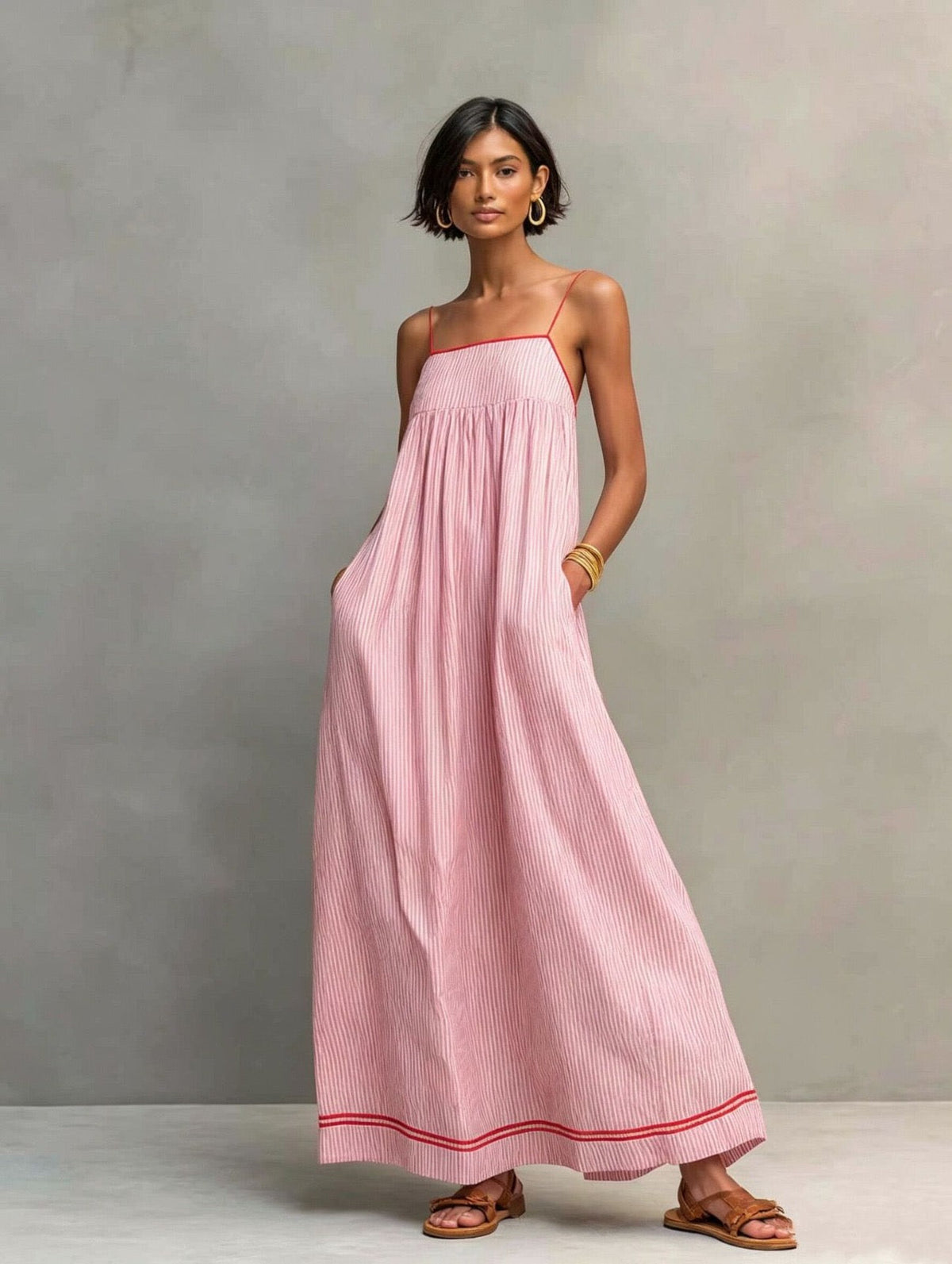Aveline™ | Striped Maxi Dress