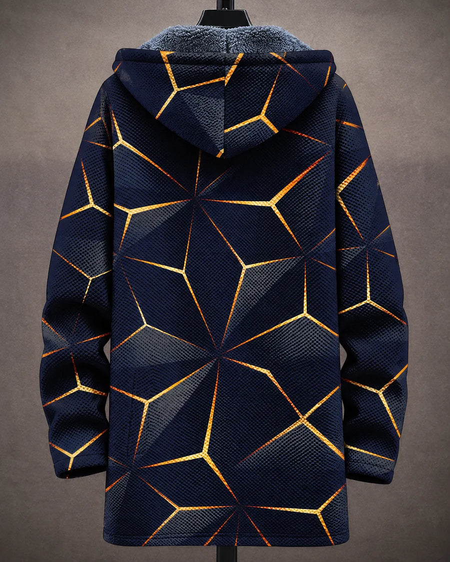 Celestine Geometric Hooded Jacket
