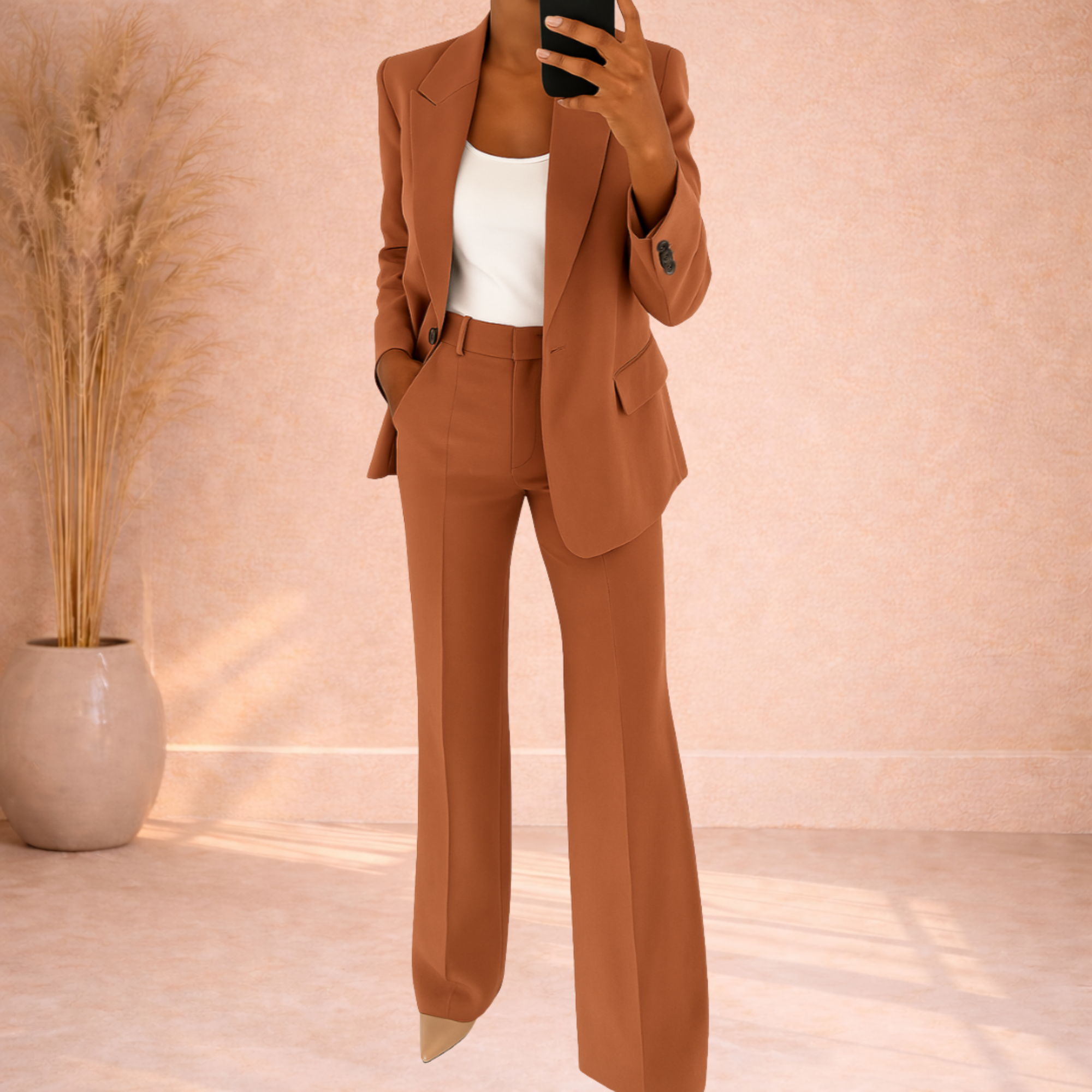 Quinn | Two-Piece Blazer Set with Wide Trousers