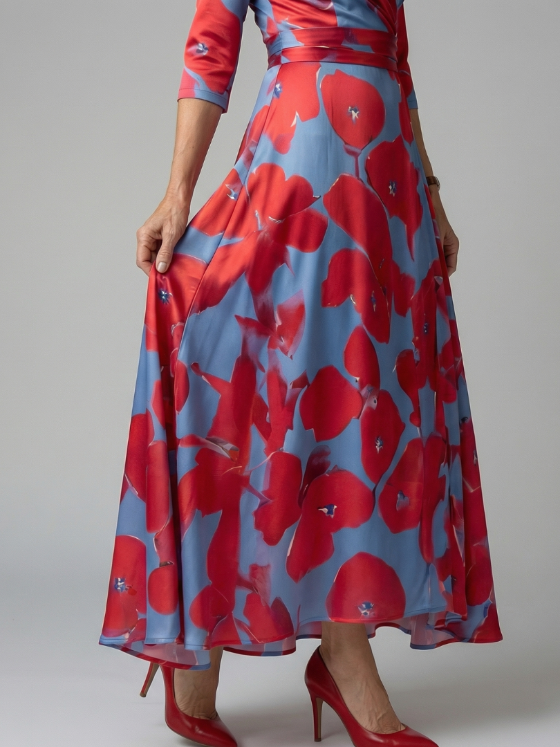Aveline™ | Floral Wrap Maxi Dress