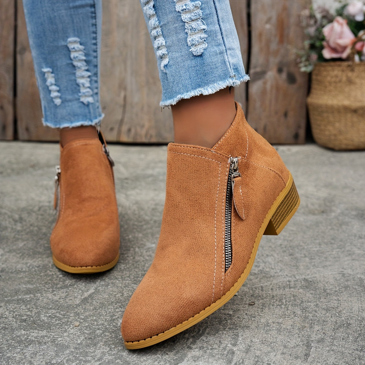 Lona | Stylish Suede Ankle Boots