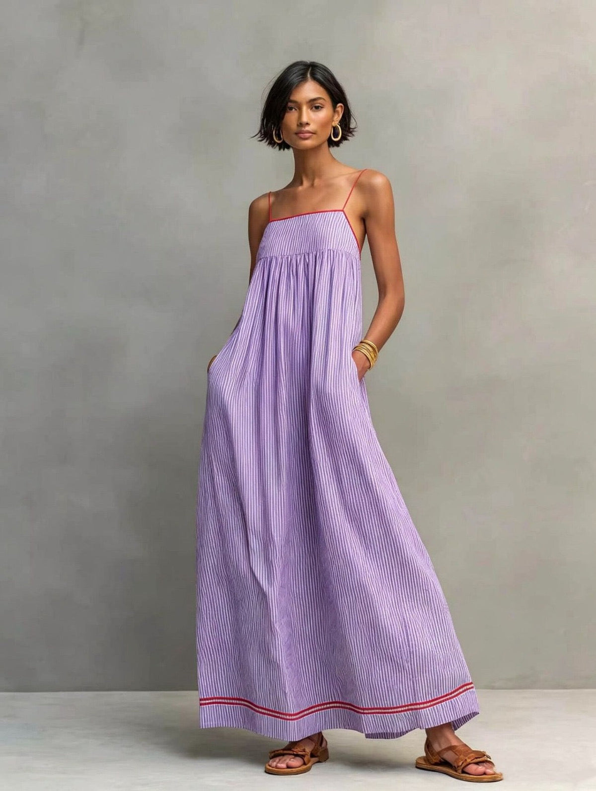 Aveline™ | Striped Maxi Dress