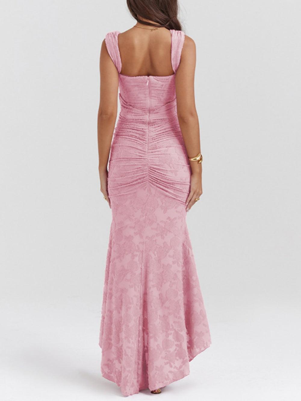 Aveline™ | Lace Fishtail Midi Dress