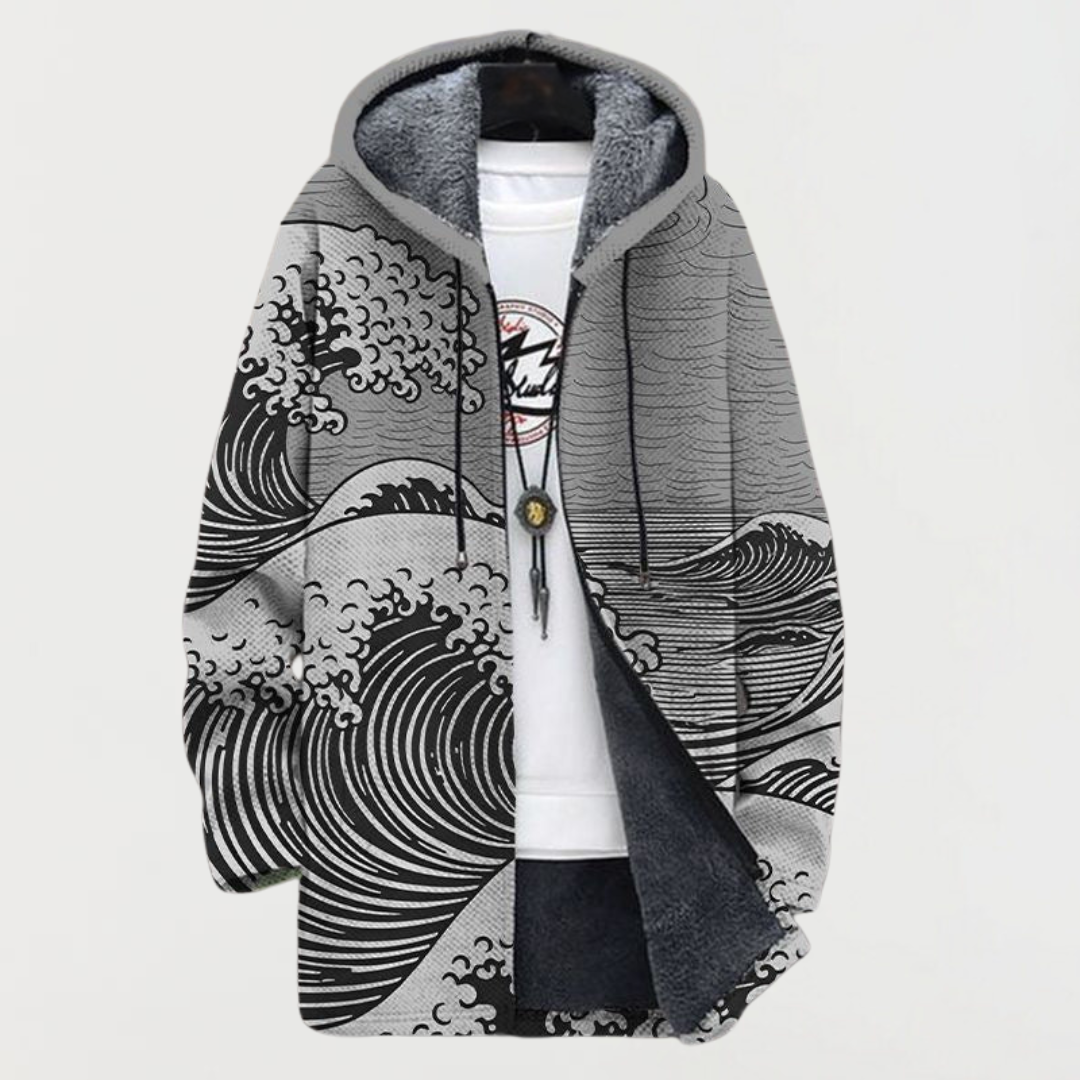 Lennox | Wave Print Coat
