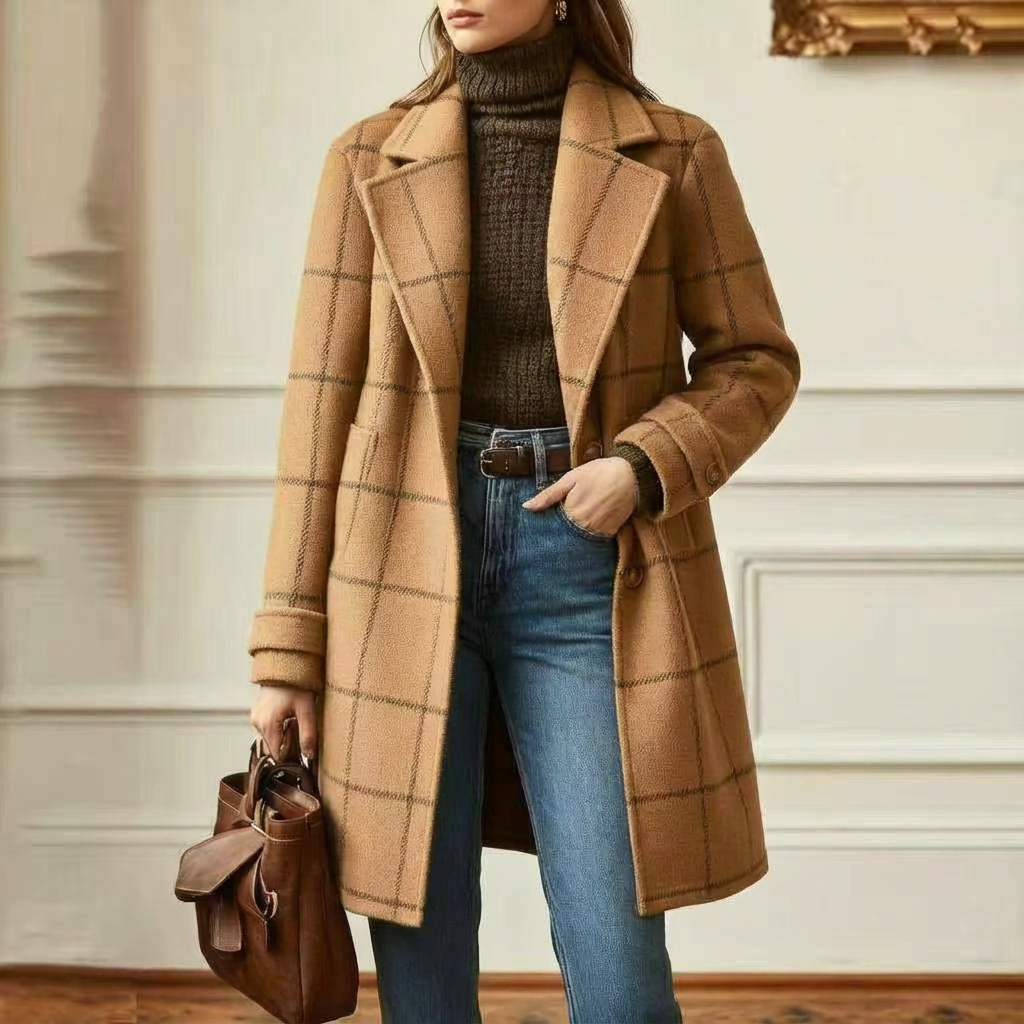 Oxford | Wool Check Coat