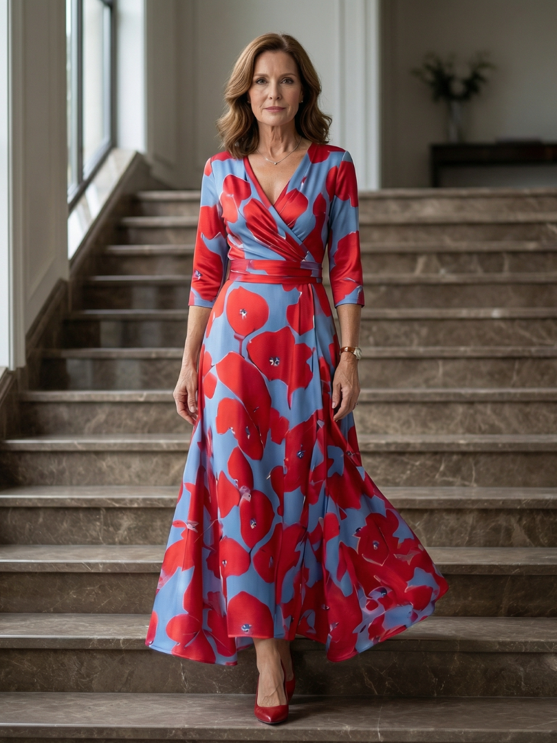 Aveline™ | Floral Wrap Maxi Dress