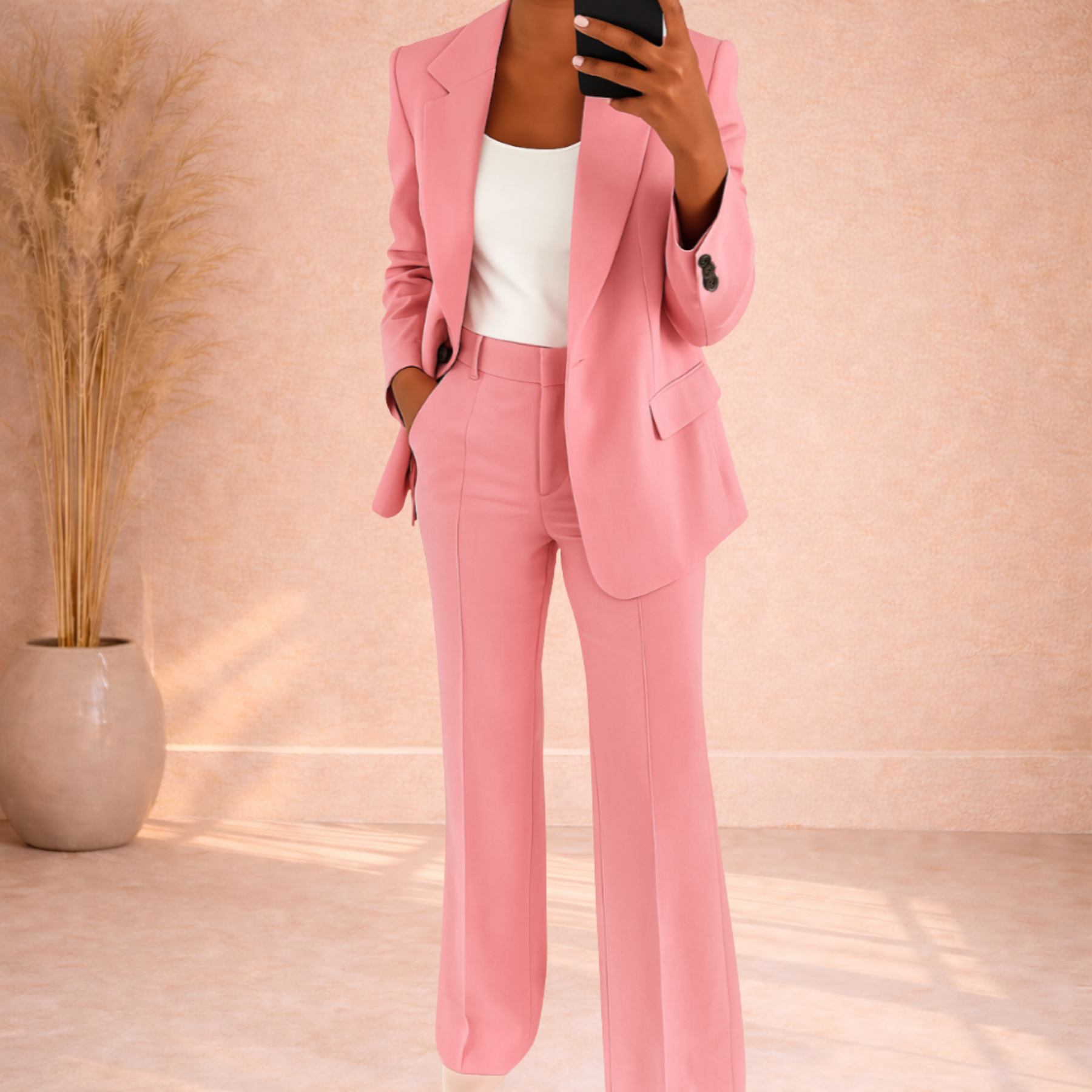 Quinn | Two-Piece Blazer Set with Wide Trousers