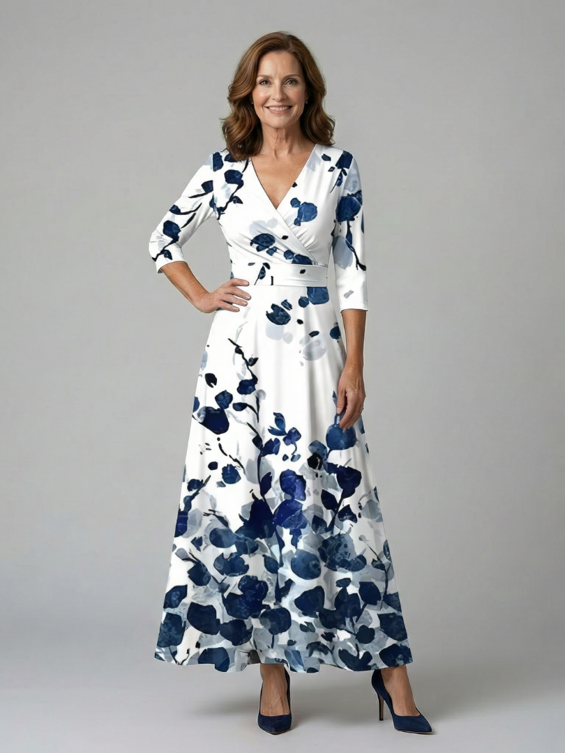 Aveline™ | Floral Wrap Maxi Dress