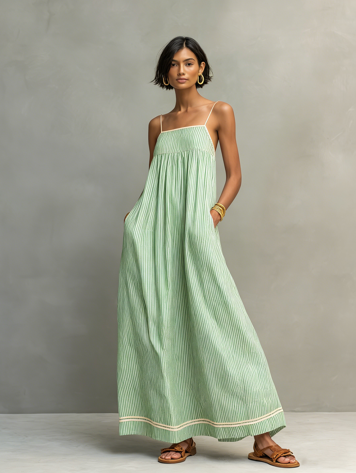 Aveline™ | Striped Maxi Dress