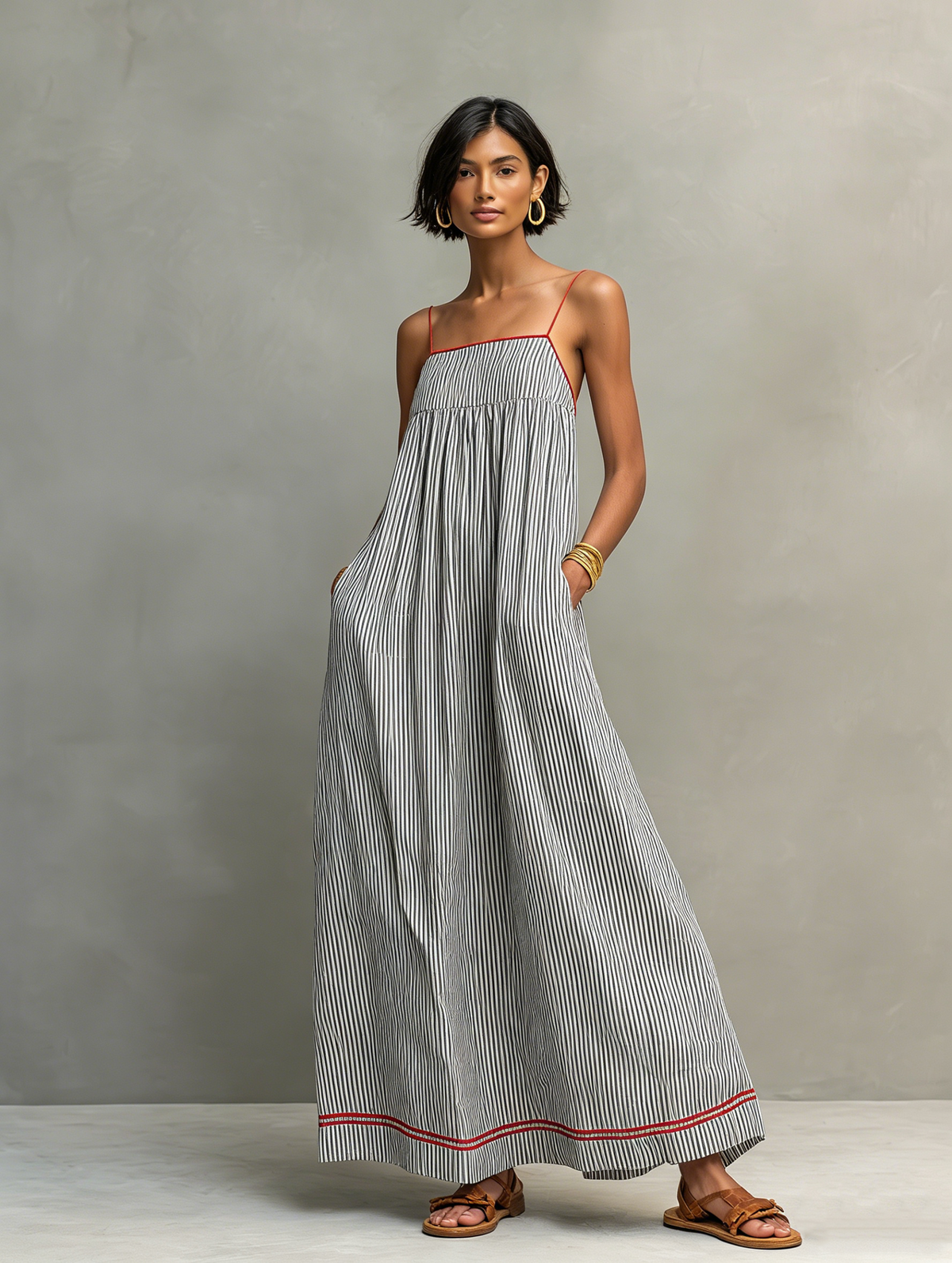 Aveline™ | Striped Maxi Dress