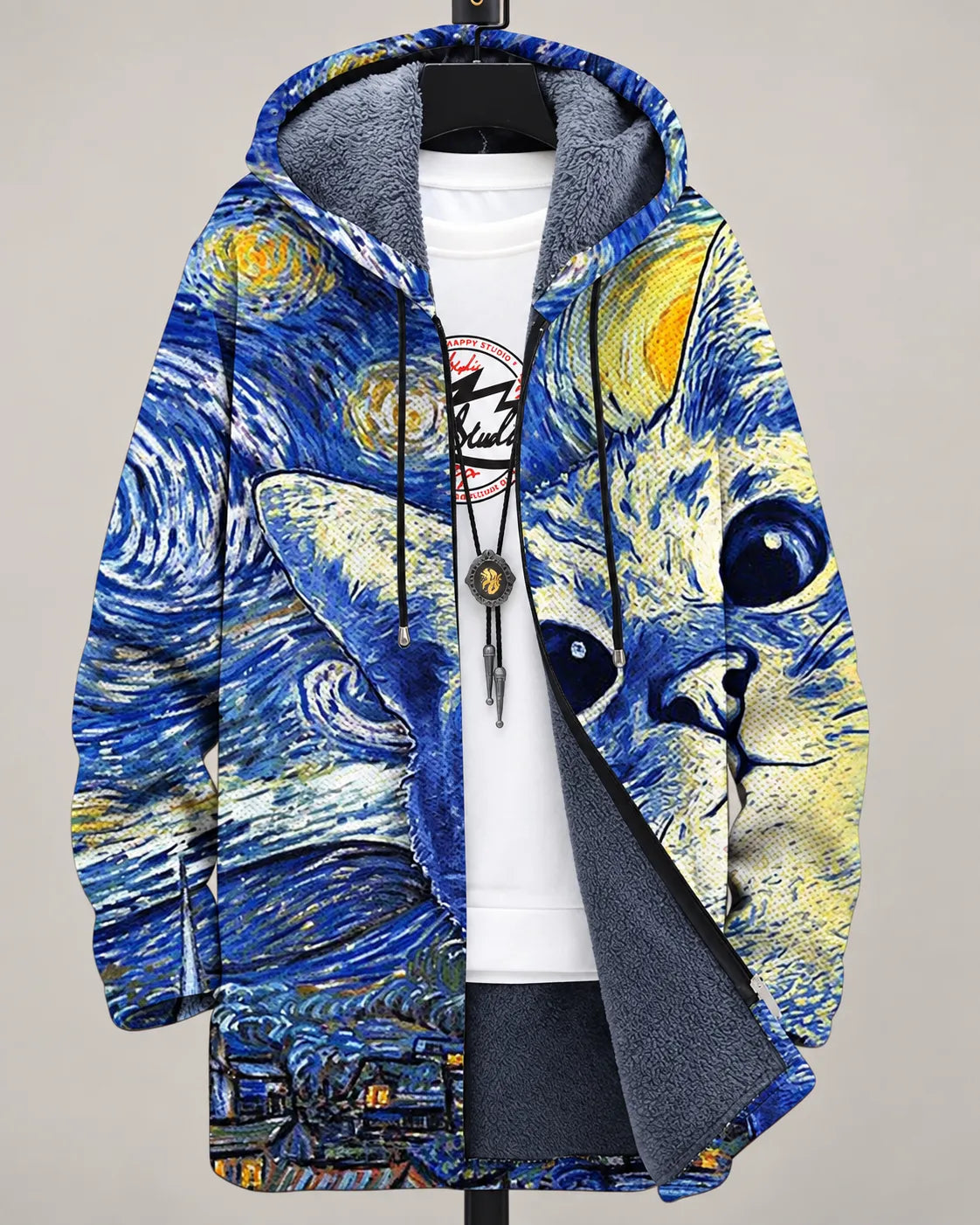 Serena Vibrant Wave Hooded Jacket