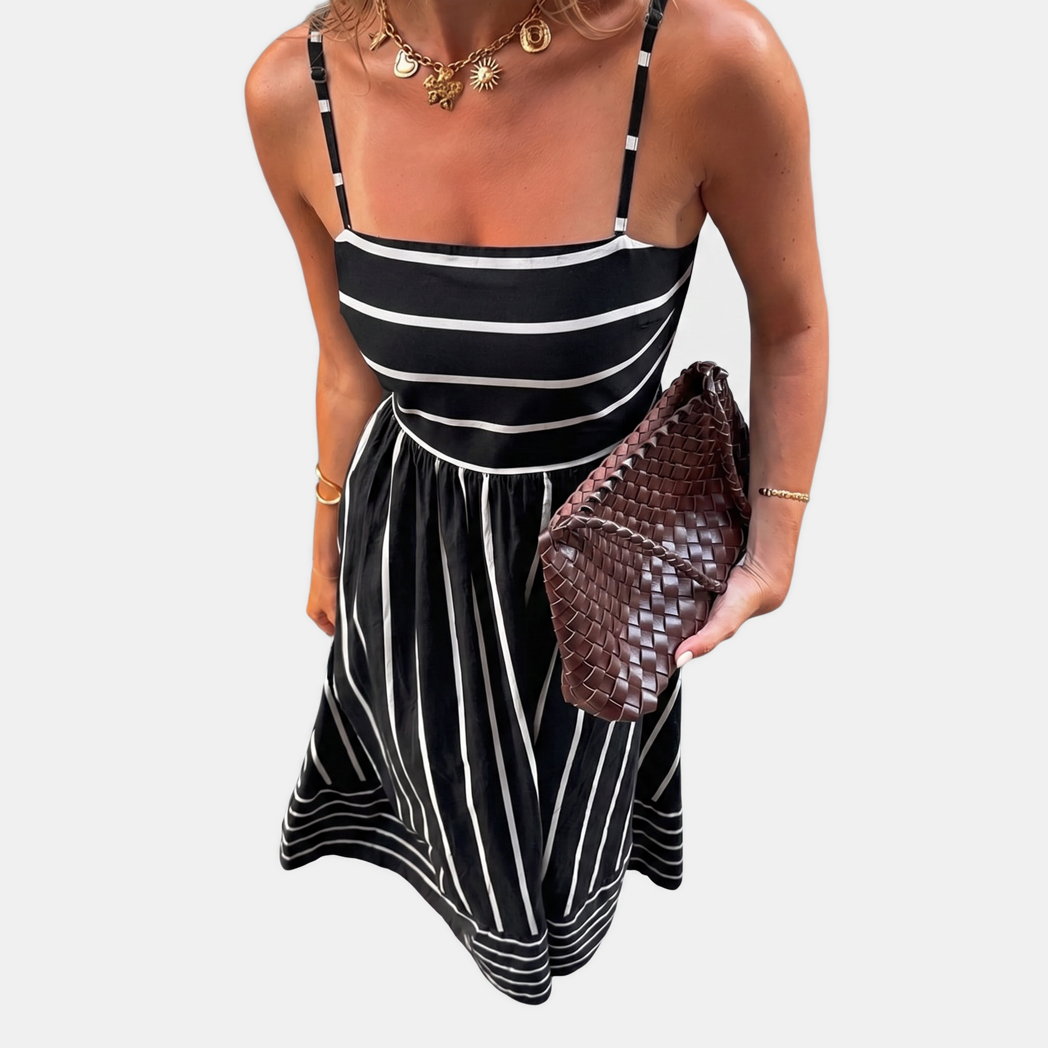 Women's Thin Strap Square Neck Vacation Maxi Dress