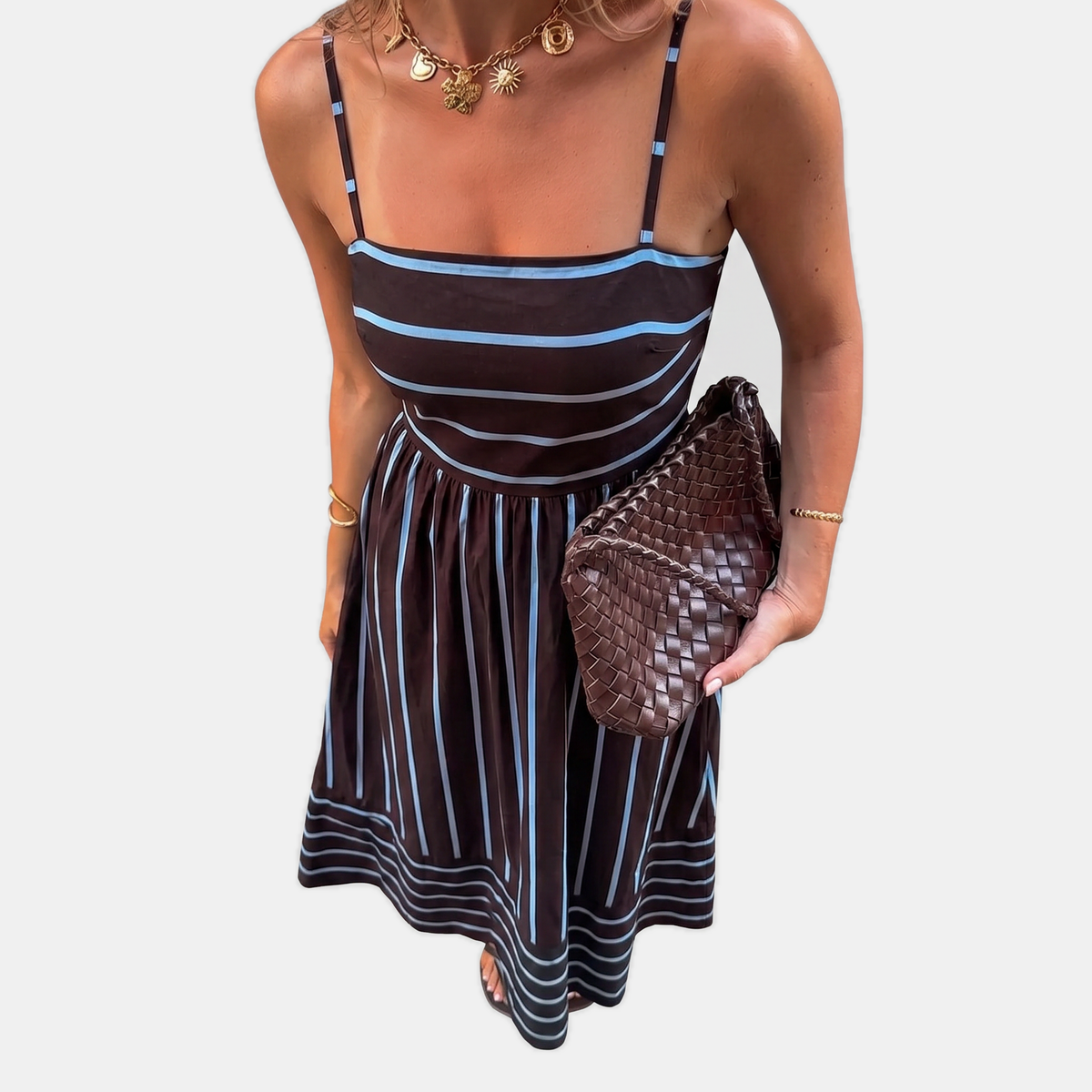 Women's Thin Strap Square Neck Vacation Maxi Dress