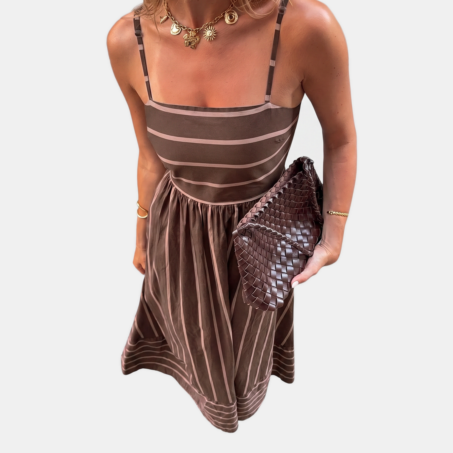 Women's Thin Strap Square Neck Vacation Maxi Dress