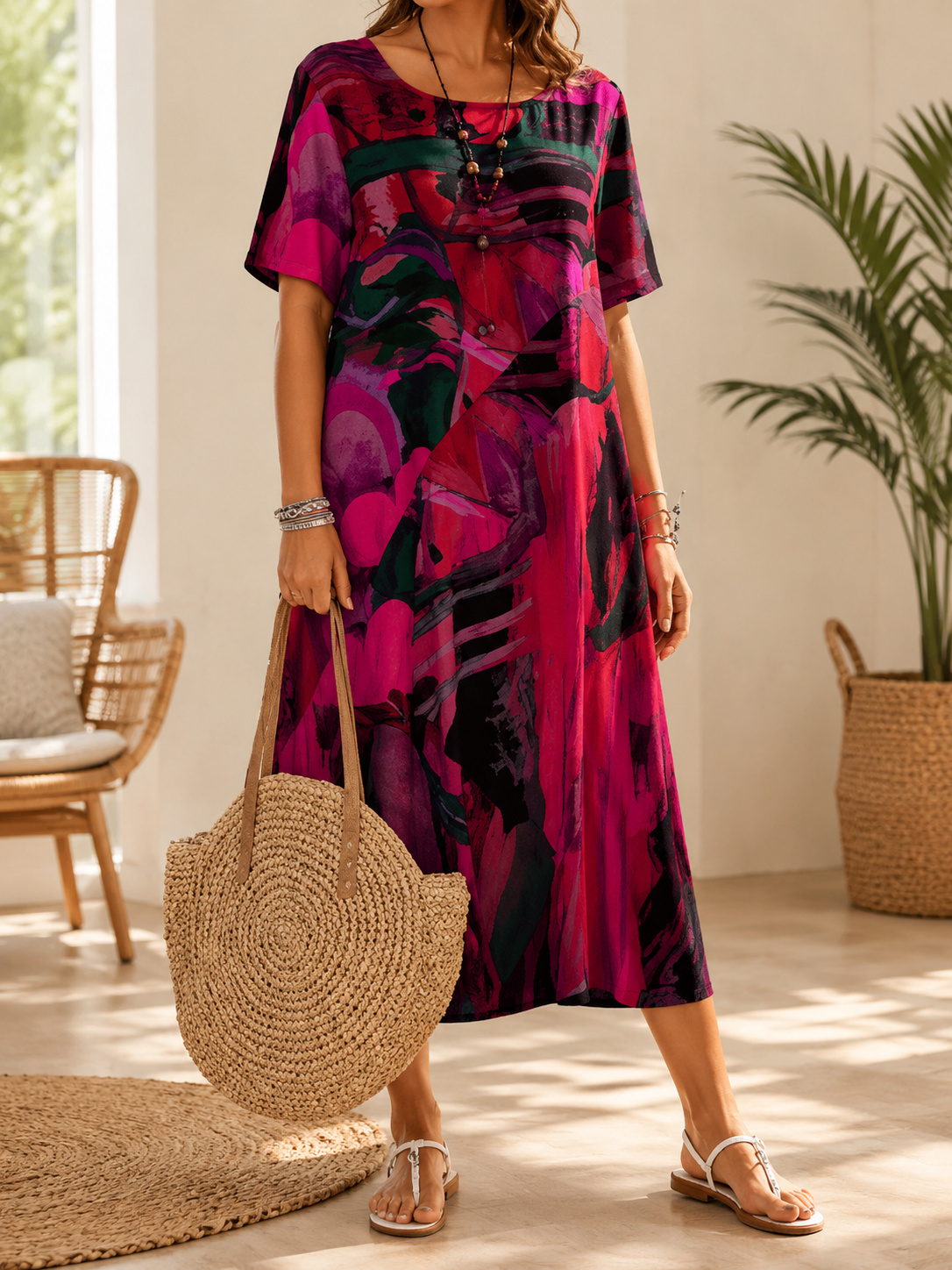 Aveline™ | Chiffon Midi Dress