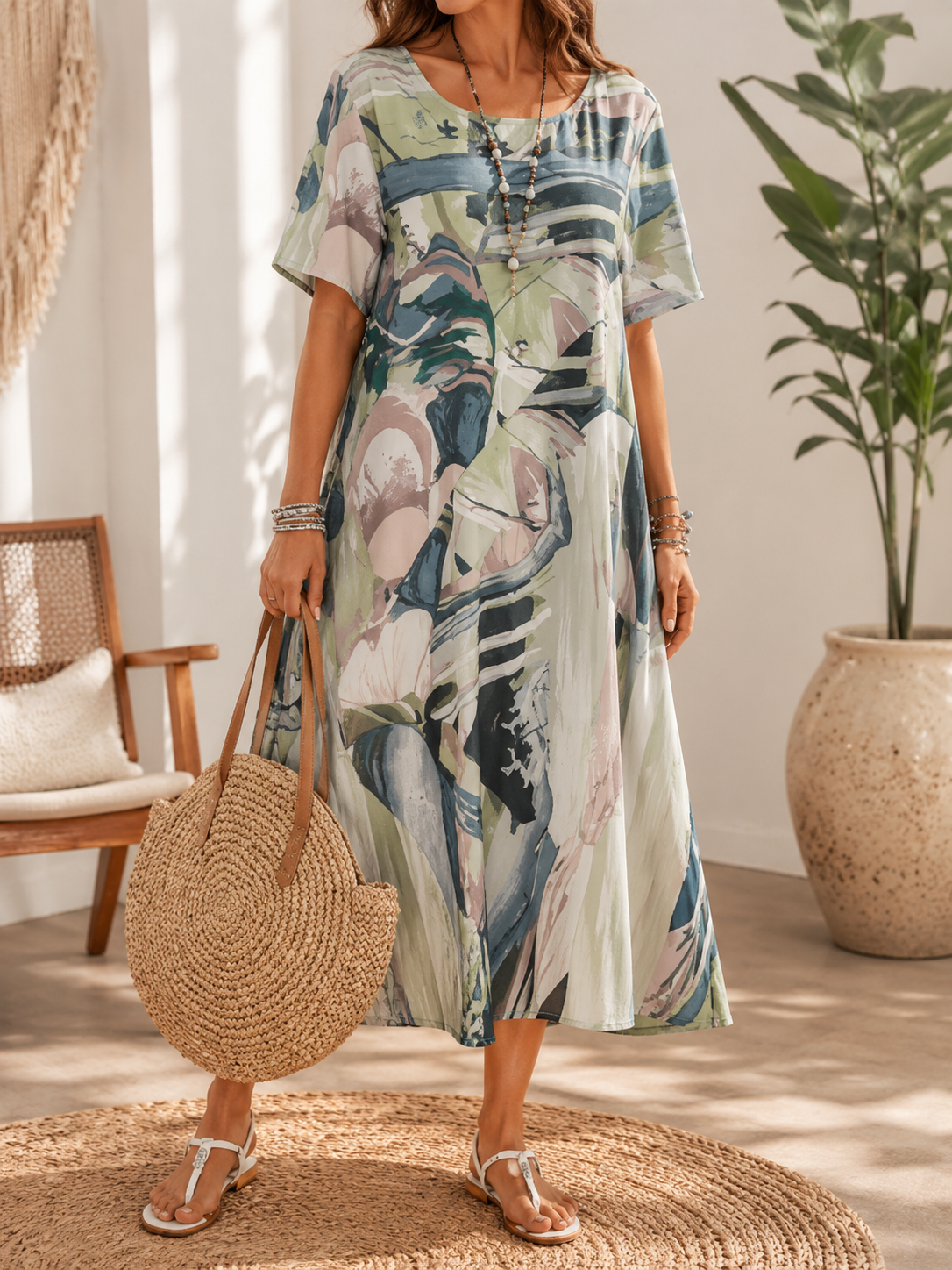 Aveline™ | Chiffon Midi Dress
