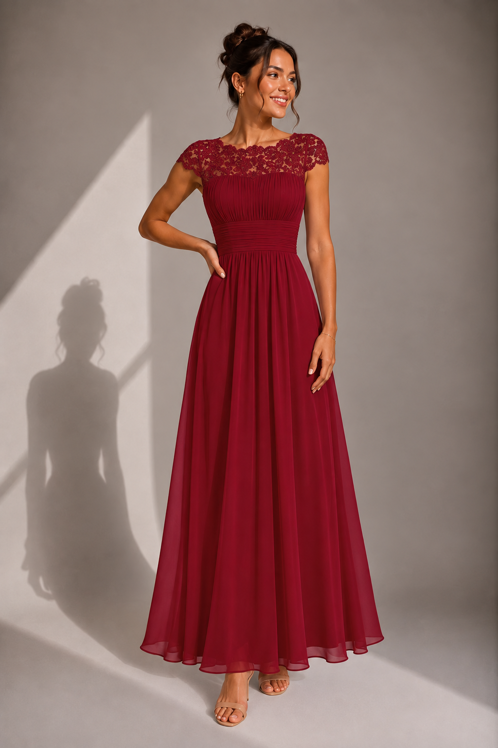 Aveline™ | Lace Bodice Maxi Dress