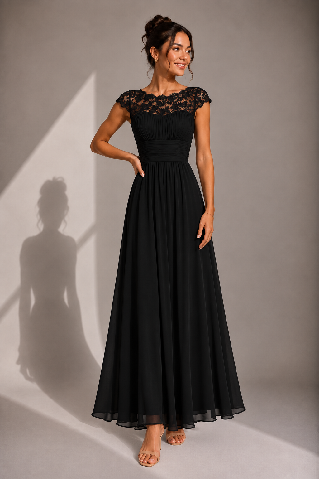 Aveline™ | Lace Bodice Maxi Dress