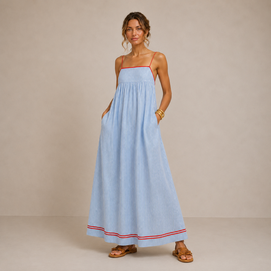 Aveline™ | Striped Maxi Dress