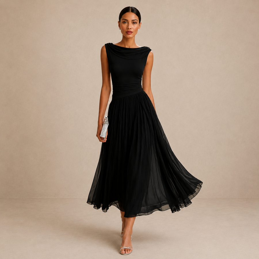 Aveline™ | Pleated Midi Dress