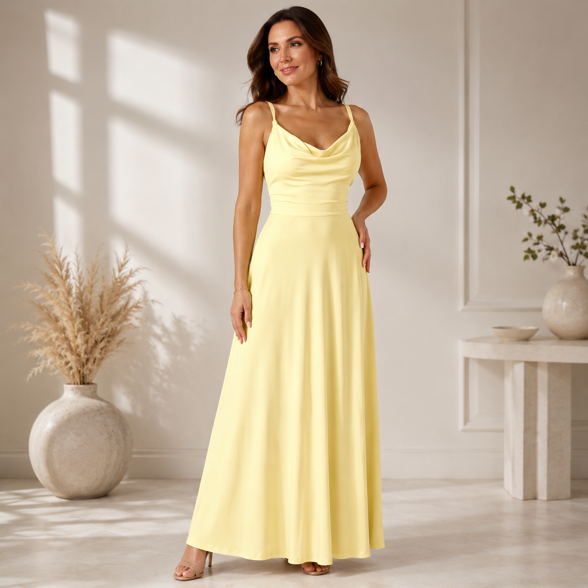 Aveline™ | Cowl-Neck Maxi Dress