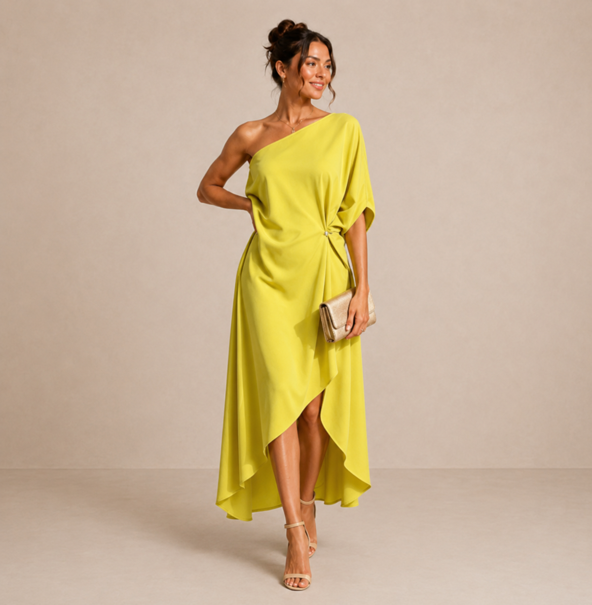 Aveline™ | Square Neck Midi Dress