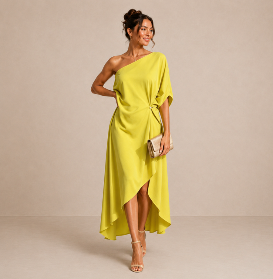 Aveline™ | Square Neck Midi Dress