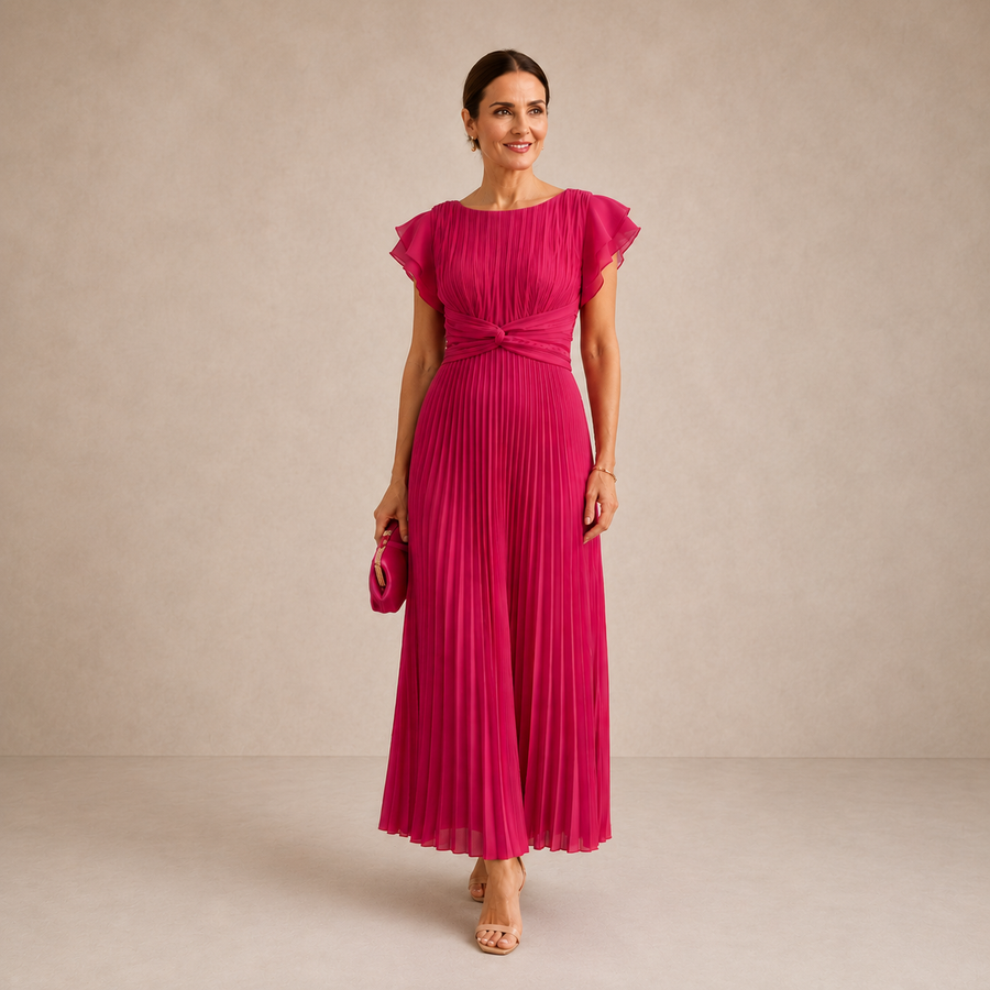 Aveline™ | Tie-Front Midi Dress