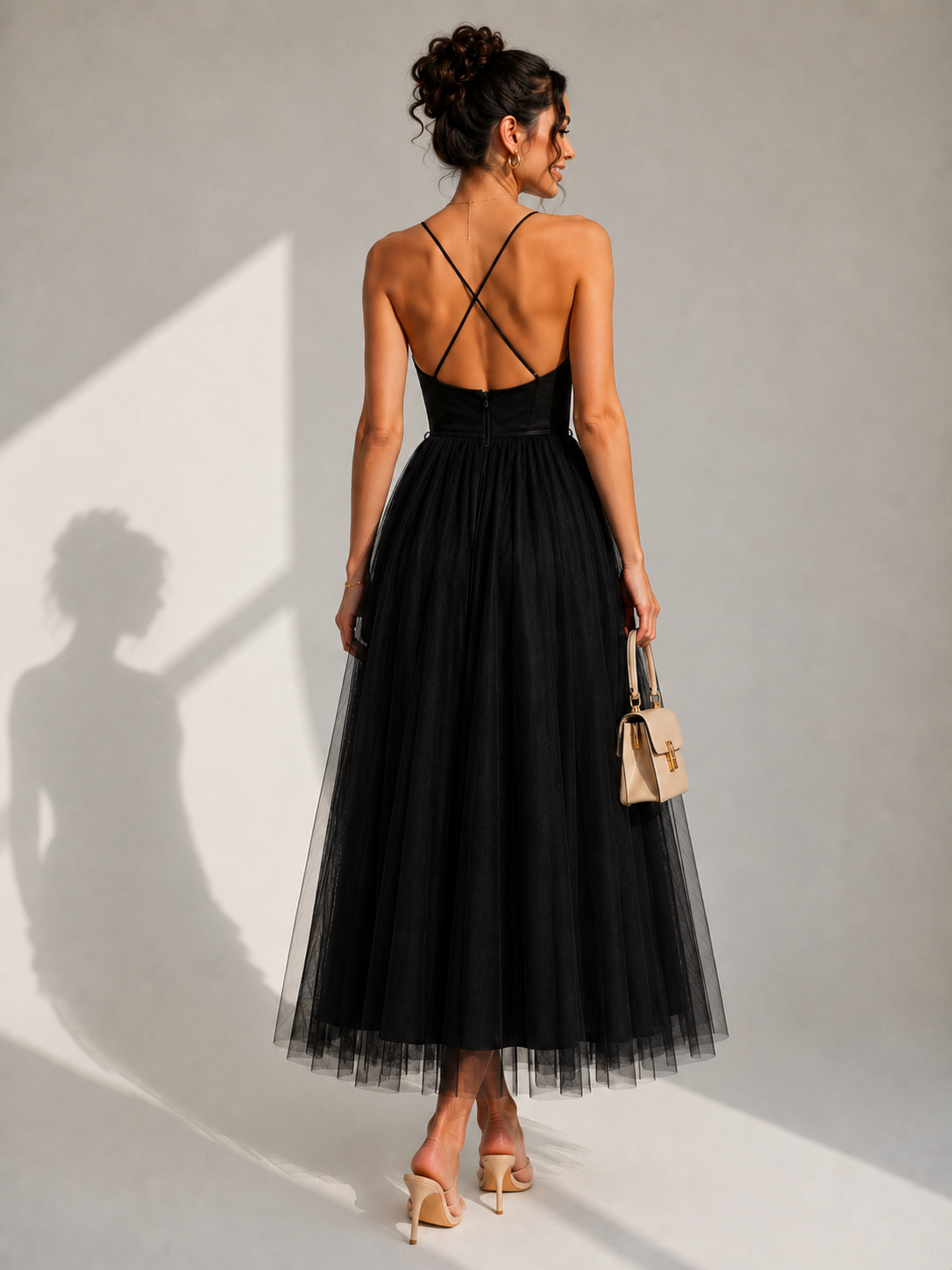 Aveline™ | Cinched Waist Midi Dress
