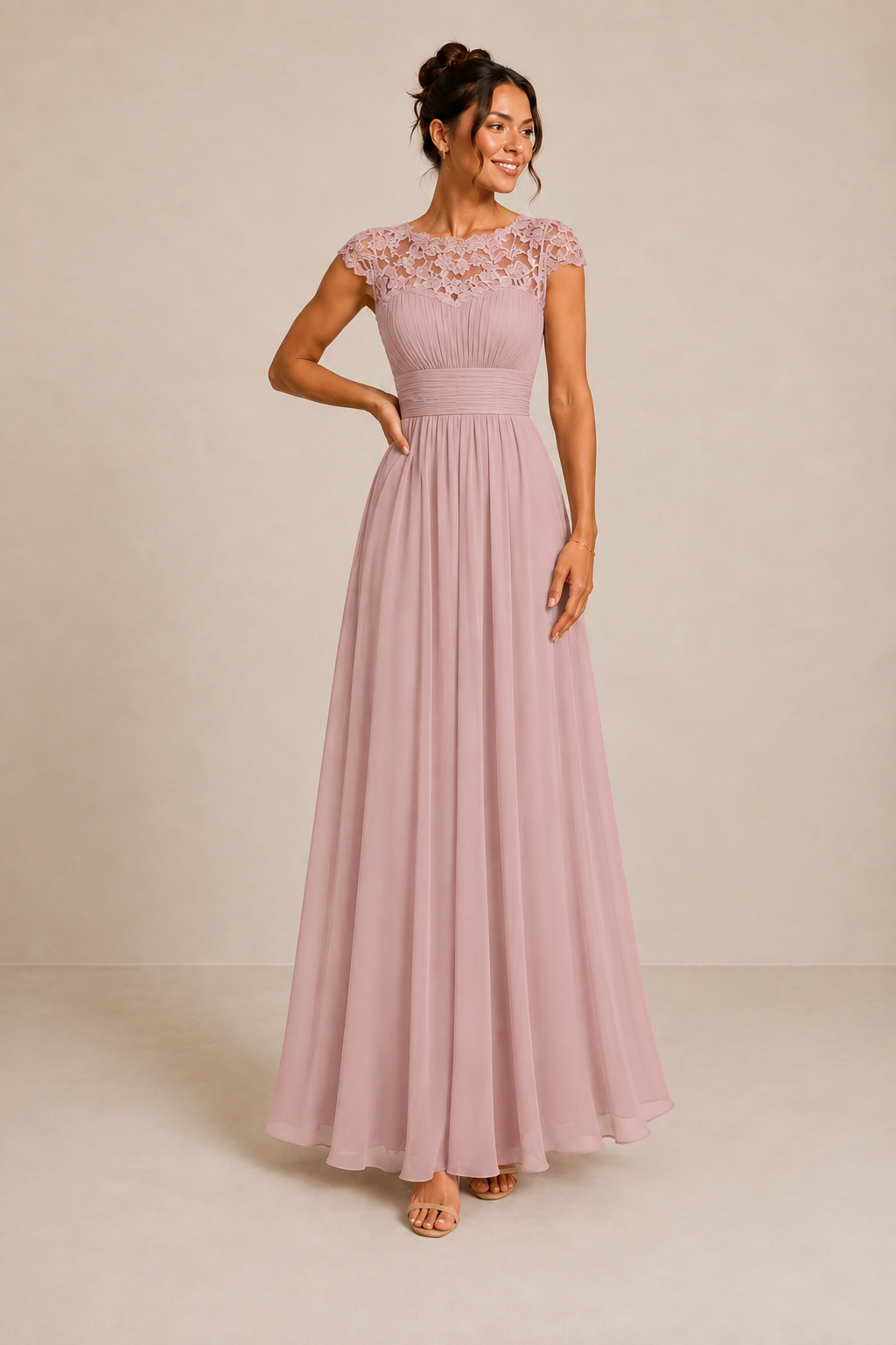 Aveline™ | Lace Bodice Maxi Dress