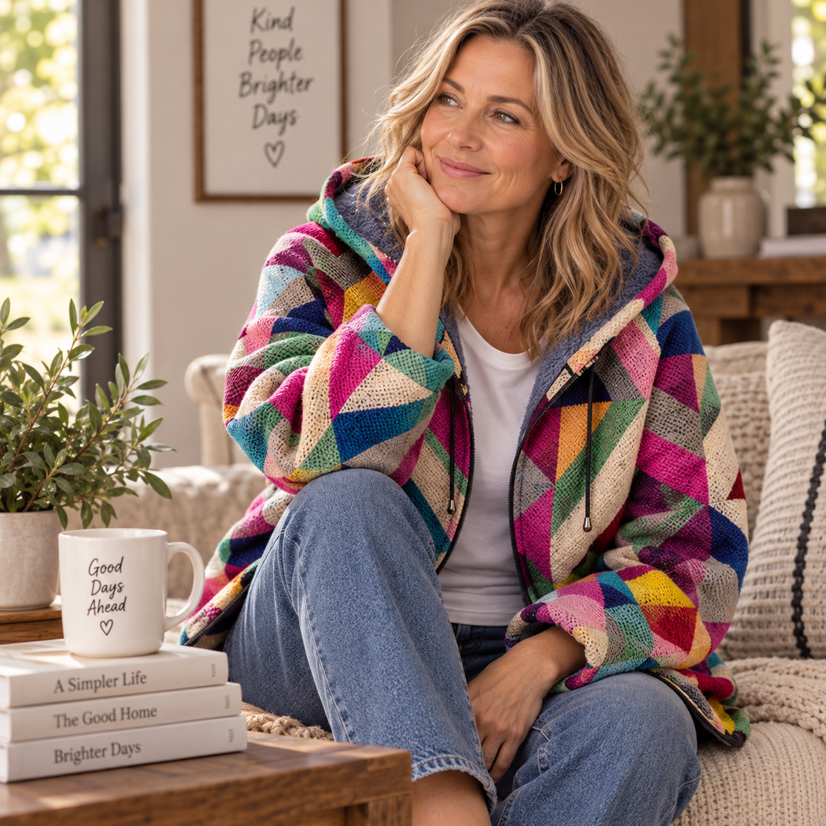 Marlow | Geometric Print Sweatshirt