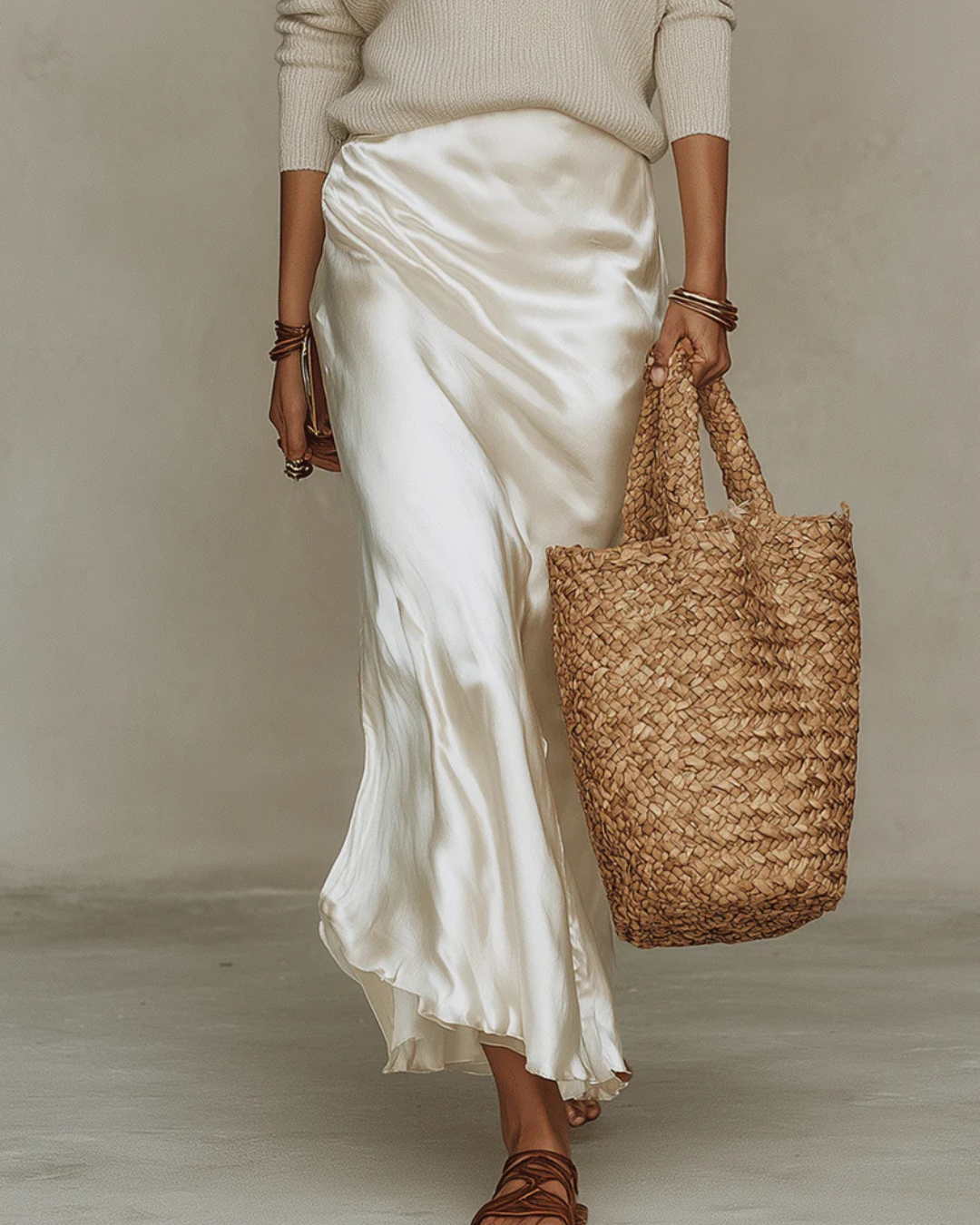 Aveline™ | Satin Midi Dress