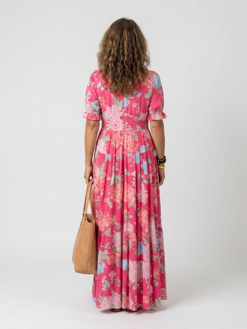 Aveline™ | Floral V-Neck Maxi Dress