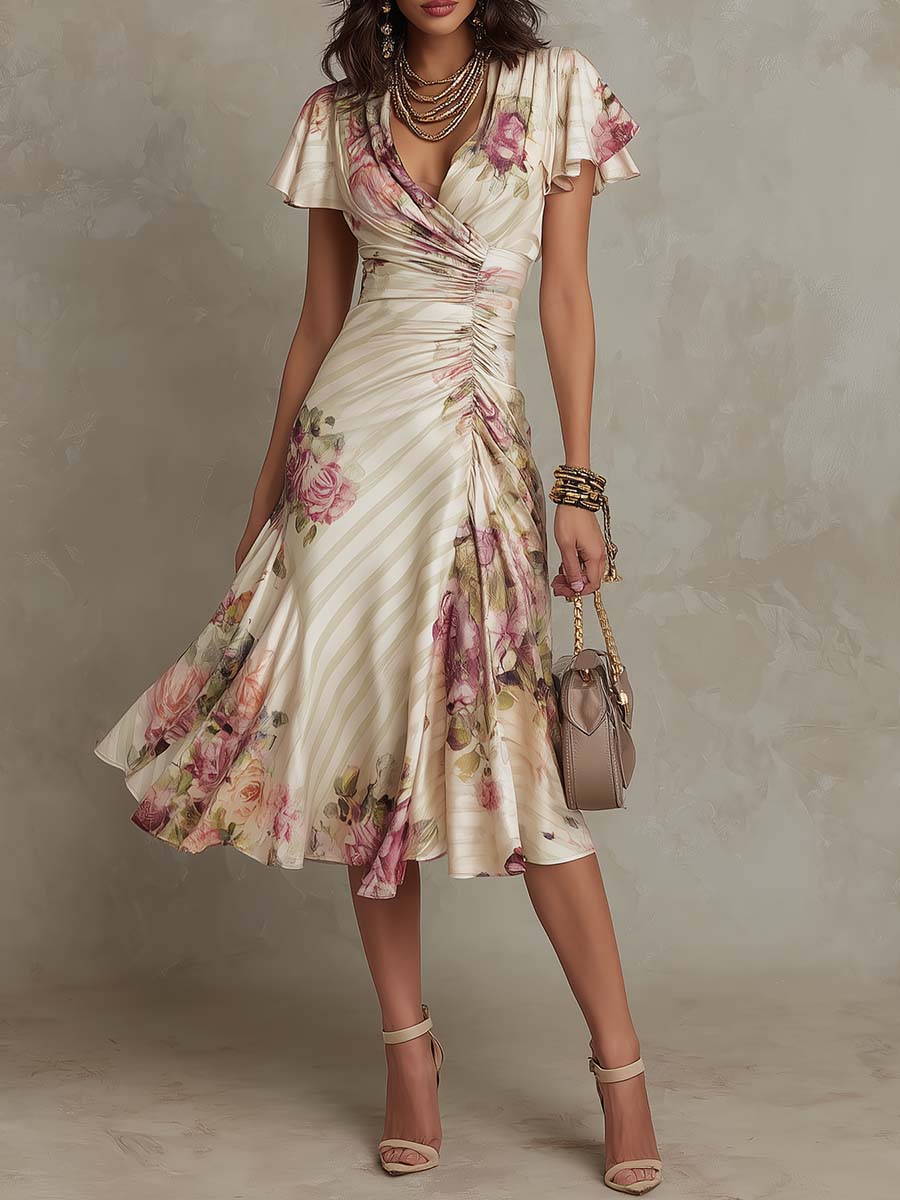 Aveline™ | Pleated Midi Dress